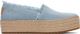 Toms Women Valencia Pastel Blue Washed Denim