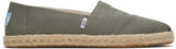 Toms Women Alpargata Rope Vetiver Grey Textured Woven