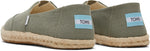 Toms Women Alpargata Rope Vetiver Grey Textured Woven