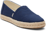 Toms Women Alpargata Rope 2.0 Navy Recycled Cotton Slubby