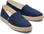 Toms Women Alpargata Rope 2.0 Navy Recycled Cotton Slubby