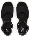 Toms Women Abby Black Slubby Woven/Leather