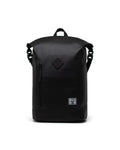 Herschel Unisex Roll Top Backpack Weather Resistant - 22.5L Black
