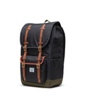 Herschel Unisex Little America Backpack - 28.05L Black/Ivy Green/Chutney