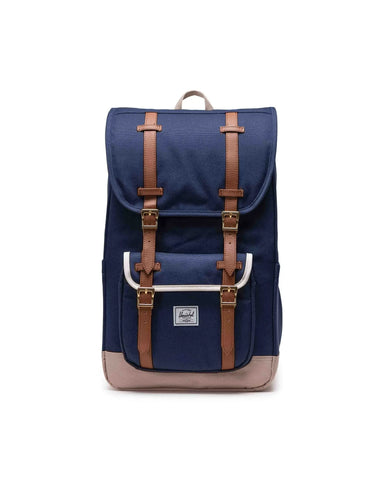 Herschel Unisex Little America Mid Backpack - 20.7L Peacoat/Light Taupe/Whitecap Gray