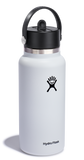 Hydro Flask Wide Mouth with Straw Cap  White - 32oz
