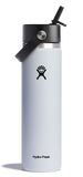 Hydro Flask Wide Mouth with Straw Cap  White - 24oz