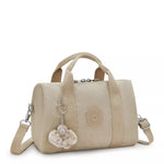 Kipling Bina M Shoulder Bags Sign Beige Emb