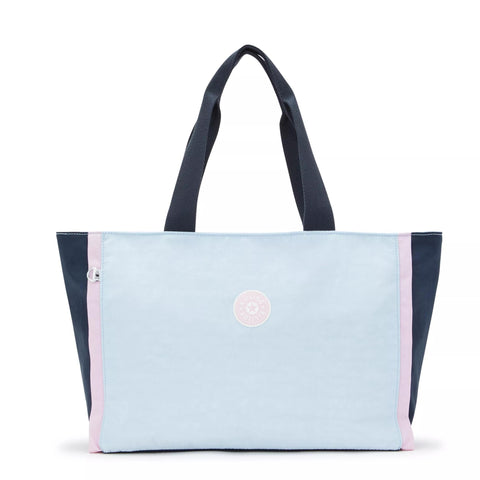 Kipling Nalo Tote L Pink Blue Bl