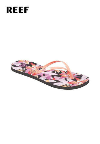 Reef Women Bliss-Full Open Toe Coral Hibiscus