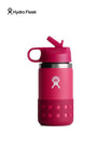 Hydro Flask Kids Wide Mouth Straw Lid & Boot Peony - 12oz